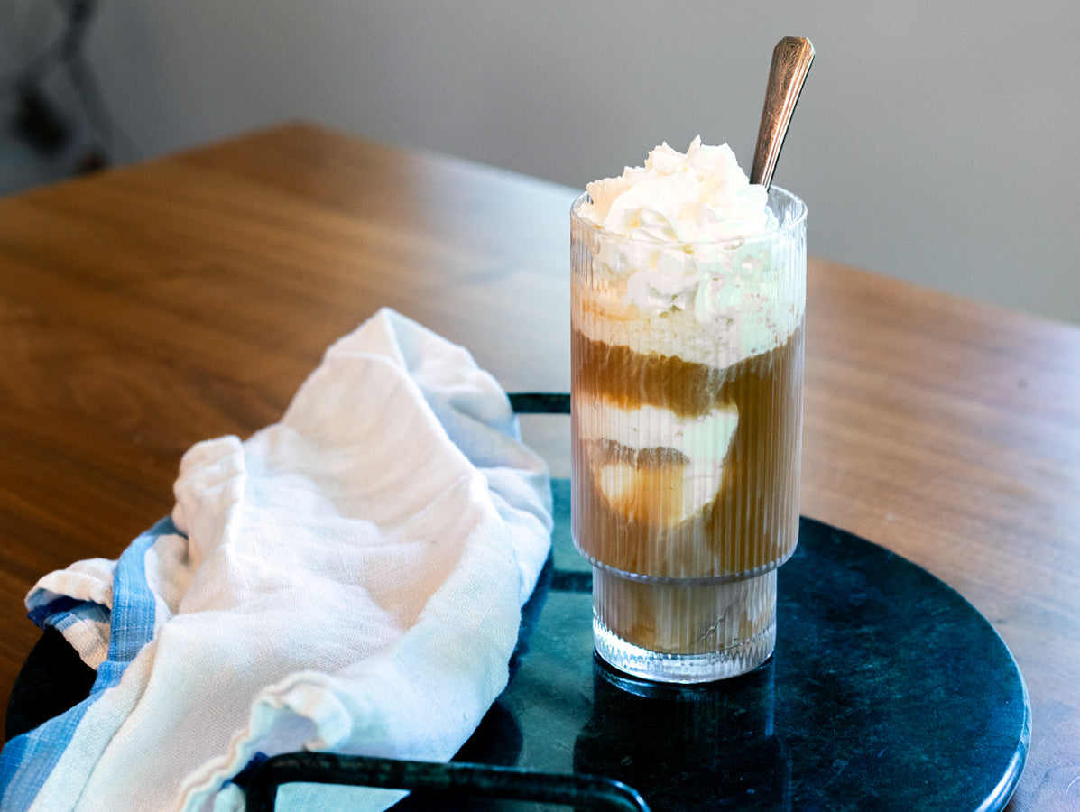 Freshly made German Eiskaffee